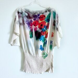 Forever 21 | Y2K Multicolor Floral Blouse